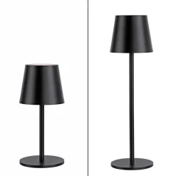 JUST LIGHT. Euria LED tafellamp, zwart, ijzer IP54