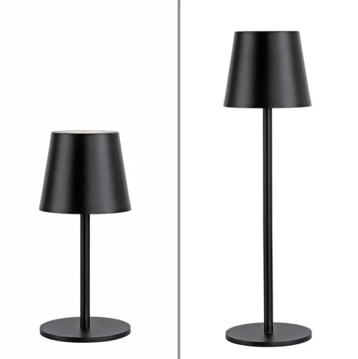 JUST LIGHT. Euria LED tafellamp, zwart, ijzer IP54
