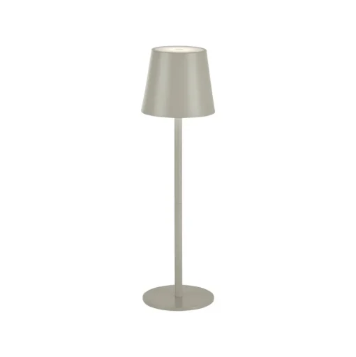 JUST LIGHT. Euria LED tafellamp, grijs-beige ijzer IP54
