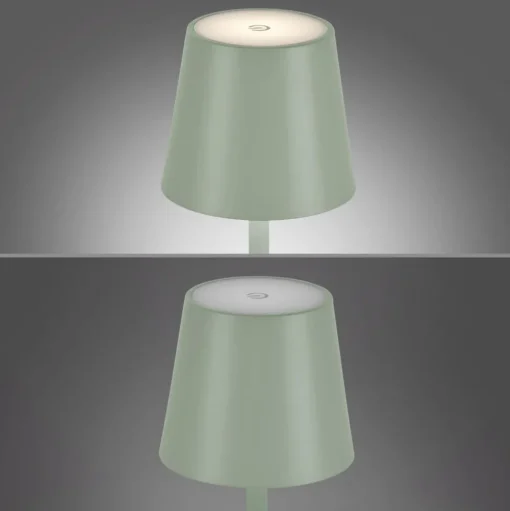 JUST LIGHT. Euria LED tafellamp, groen, ijzer, IP54