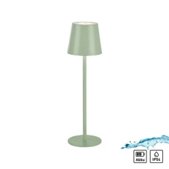 JUST LIGHT. Euria LED tafellamp, groen, ijzer, IP54