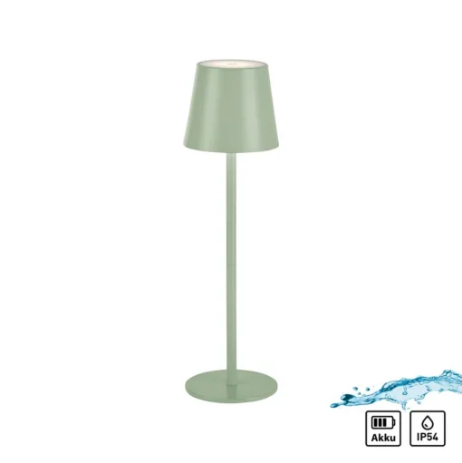 JUST LIGHT. Euria LED tafellamp, groen, ijzer, IP54