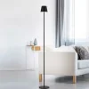JUST LIGHT. Euria LED vloerlamp, zwart, ijzer, IP54
