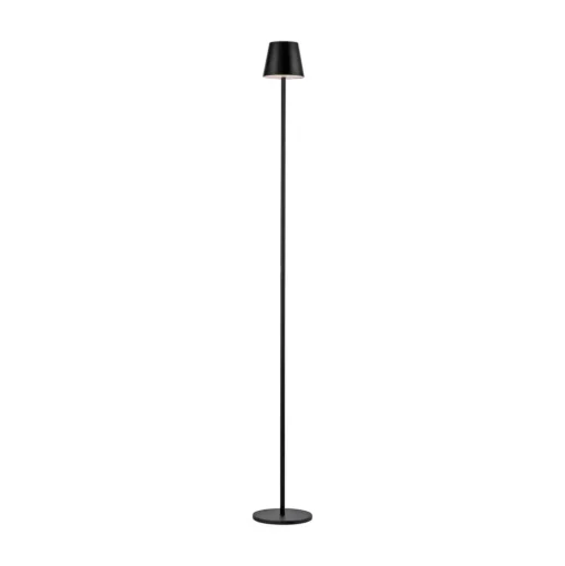 JUST LIGHT. Euria LED vloerlamp, zwart, ijzer, IP54