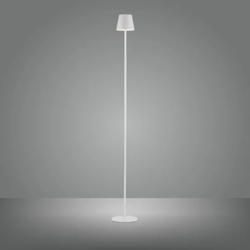 JUST LIGHT. Euria LED vloerlamp, wit, ijzer, IP54