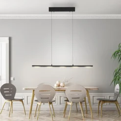JUST LIGHT. Hanglamp Nele, zwart, ijzer, glas
