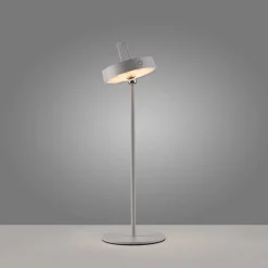JUST LIGHT. LED tafellamp Amag grijs-beige ijzer IP44