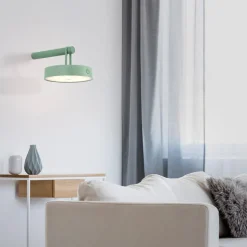 JUST LIGHT. LED wandlamp Arma, groen, kunststof IP44