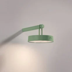 JUST LIGHT. LED wandlamp Arma, groen, kunststof IP44