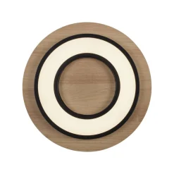 JUST LIGHT. Plafondlamp Tola, rond, hout, 3.000 K