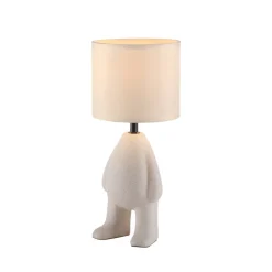 JUST LIGHT. Ted tafellamp, keramiek, staand, zandbeige