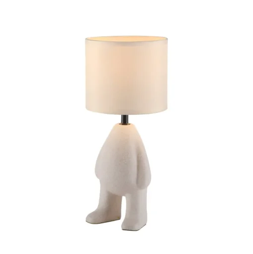 JUST LIGHT. Ted tafellamp, keramiek, staand, zandbeige