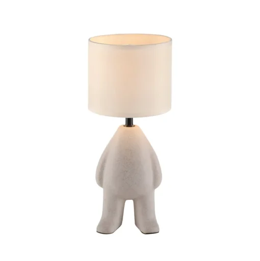 JUST LIGHT. Ted tafellamp, keramiek, staand, zandbeige