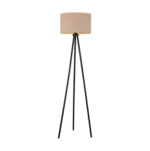 JUST LIGHT. Vloerlamp Green Duro, textiel, driepoot, beige