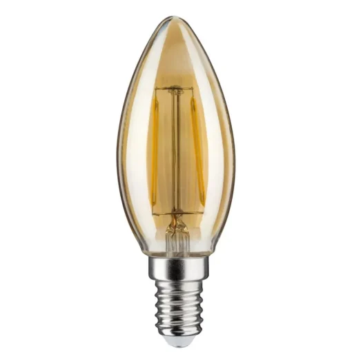 Kaarslamp E14 4,7W 2.500K goud, dimbaar