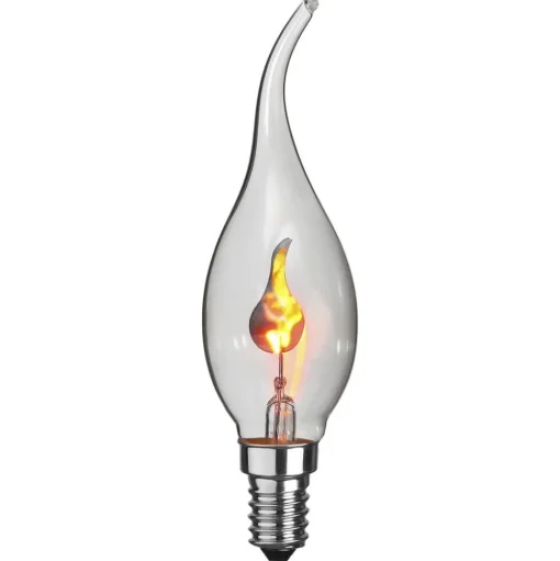 Kaarslamp E14 3W met vlameffect