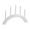 Kandelaar Avento van hout, 5-lamps, wit