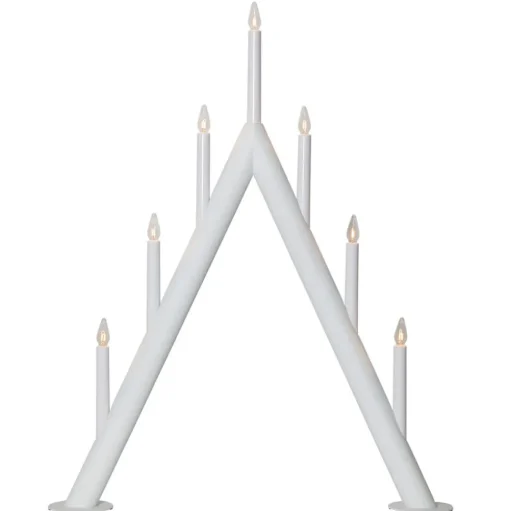 Kandelaar Circum, puntig, 7-vlam, wit