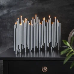 Kandelaar noot, 16-lamps, grijs