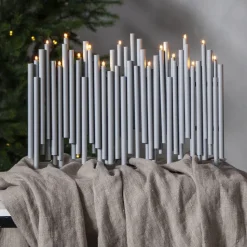 Kandelaar noot, 16-lamps, grijs