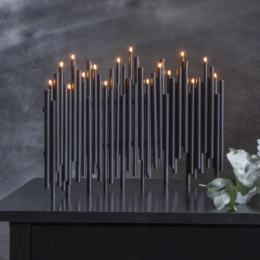 Kandelaar noot, 16-lamps, zwart