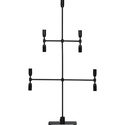 Kandelaar Twice, zwart, 9-lamps, 91 cm