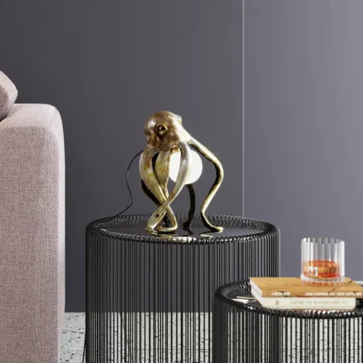 Kare Animal Octopus tafellamp in goud