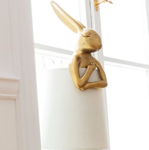 Kare Animal Rabbit tafellamp goud/wit