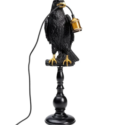 Kare Animal Sitting Crow tafellamp in zwart