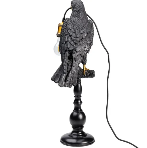 Kare Animal Sitting Crow tafellamp in zwart