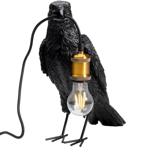 Kare Animal tafellamp Crow in de vorm van een kraai