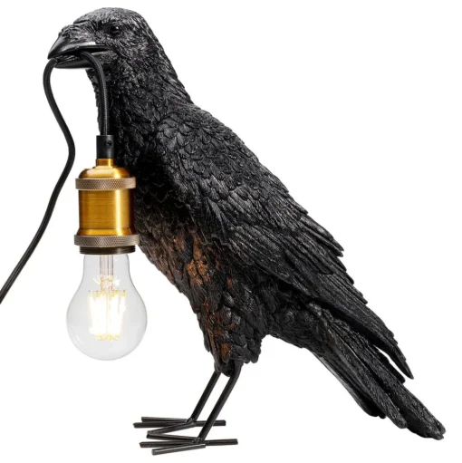 Kare Animal tafellamp Crow in de vorm van een kraai