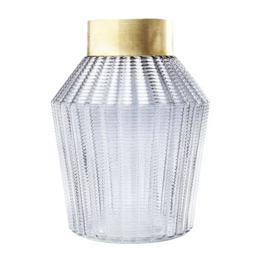 KARE Barfly vaas, grijs, glas, hoogte 30 cm, mondgeblazen