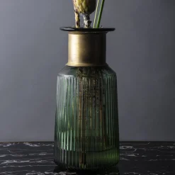 KARE Barfly vaas, groen, glas, hoogte 30 cm, mondgeblazen