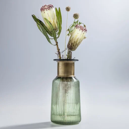 KARE Barfly vaas, groen, glas, hoogte 30 cm, mondgeblazen