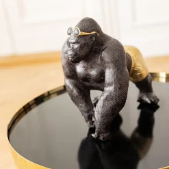 KARE decoratief beeldje Monkey Beach, hoogte 20 cm, zwart polyresin