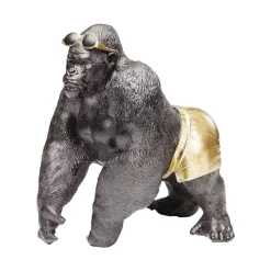KARE decoratief beeldje Monkey Beach, hoogte 20 cm, zwart polyresin