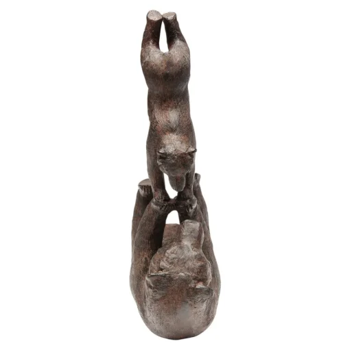 KARE decoratief figuur Artistieke beren handstand, polyresin, bruin