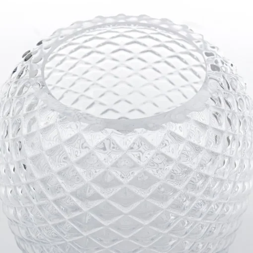 KARE decoratieve doos Ananas, hoogte 31 cm, glas, helder, goud