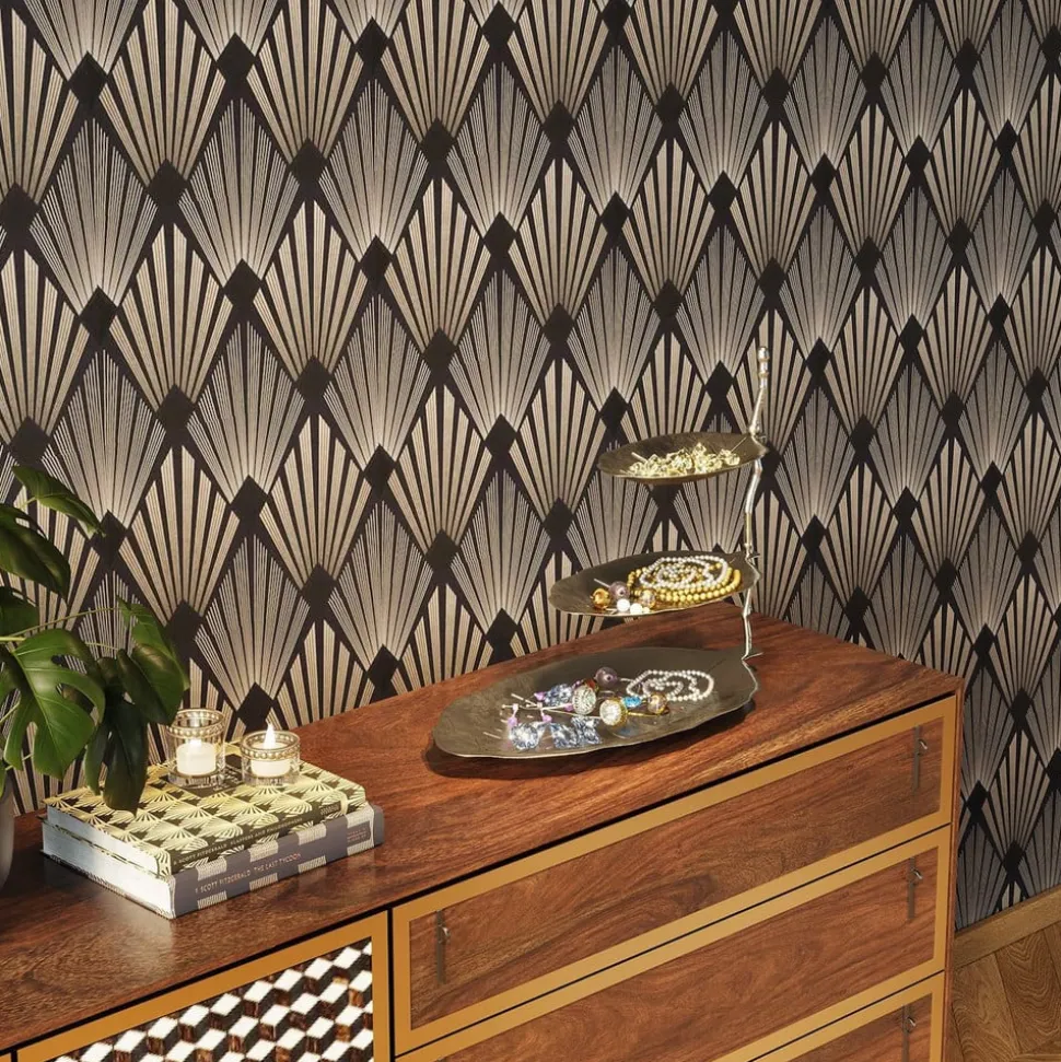 KARE Etagere Blad, aluminium, vernikkeld, hoogte 46 cm