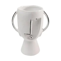 KARE Face Pot vaas, hoogte 30 cm, geglazuurd steengoed, beschilderd