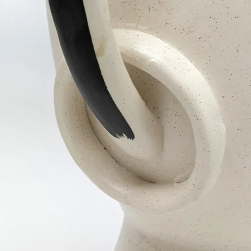 KARE Face Pot vaas, hoogte 30 cm, geglazuurd steengoed, beschilderd