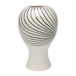 KARE Favola Lady vaas, hoogte 30 cm, keramiek, zwart/wit