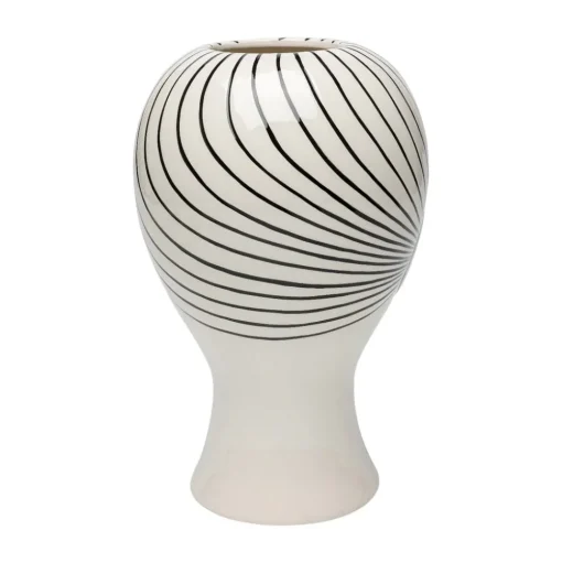 KARE Favola Lady vaas, hoogte 30 cm, keramiek, zwart/wit