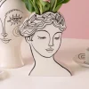 KARE Favola Lady vaas, hoogte 25 cm, keramiek, zwart/wit