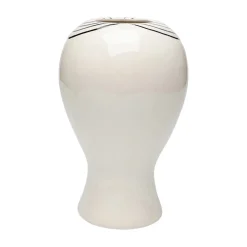 KARE Favola Men vaas, hoogte 30 cm, keramiek, zwart/wit