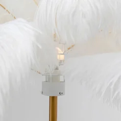 KARE Feather Palm vloerlamp met veren, wit