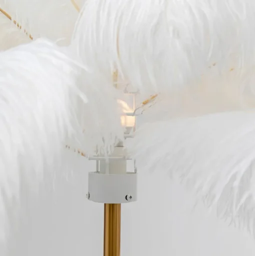 KARE Feather Palm vloerlamp met veren, wit