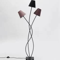 Kare Flexibele 3-lamps vloerlamp Mocca Tre