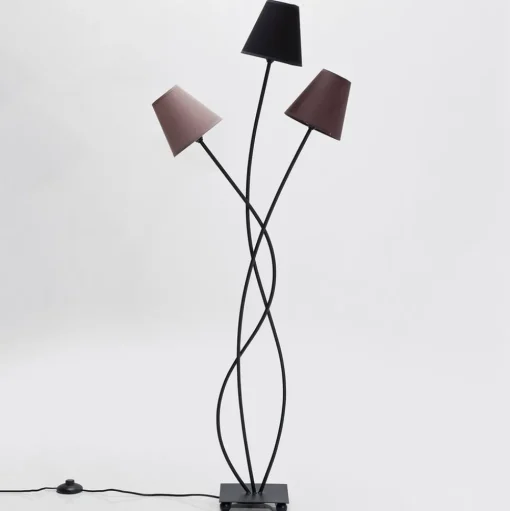 Kare Flexibele 3-lamps vloerlamp Mocca Tre